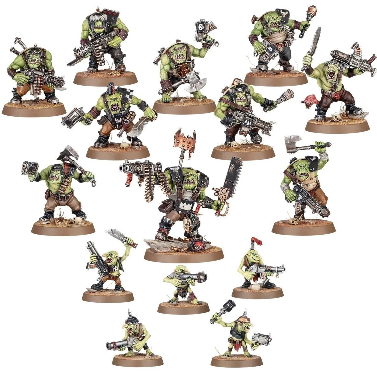 Warhammer 40000 Ork Boyz X10 and Gretchin X5 ARMAGEDDON New on Sprue