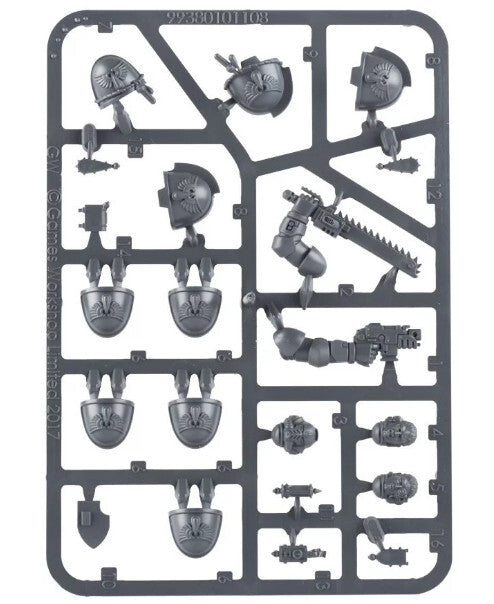Warhammer 40000 Blood Angel Primaris Upgrade sprue