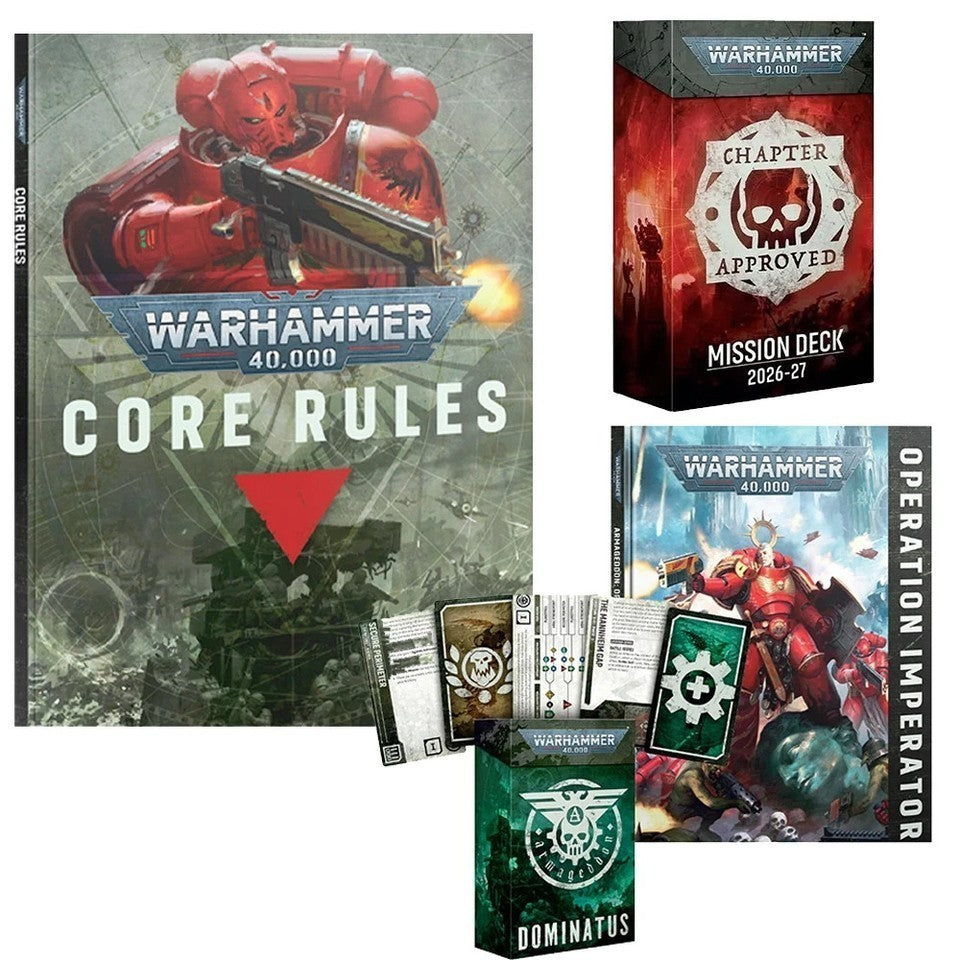 11th Editon Warhammer 40000 ARMAGEDDON Rulebook, core rules, Mission cards