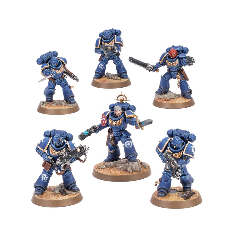 Warhammer 40000 Introductory Set Space Marines Half New on Sprue