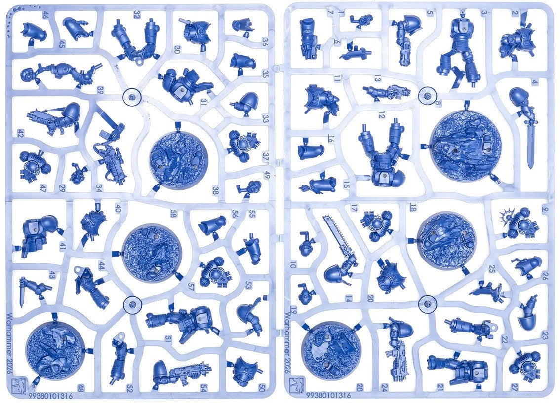 Warhammer 40000 Introductory Set Space Marines Half New on Sprue